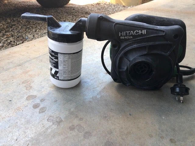 Sundew StarrdustPRO Duckbill Duster on Hitachi cord blower