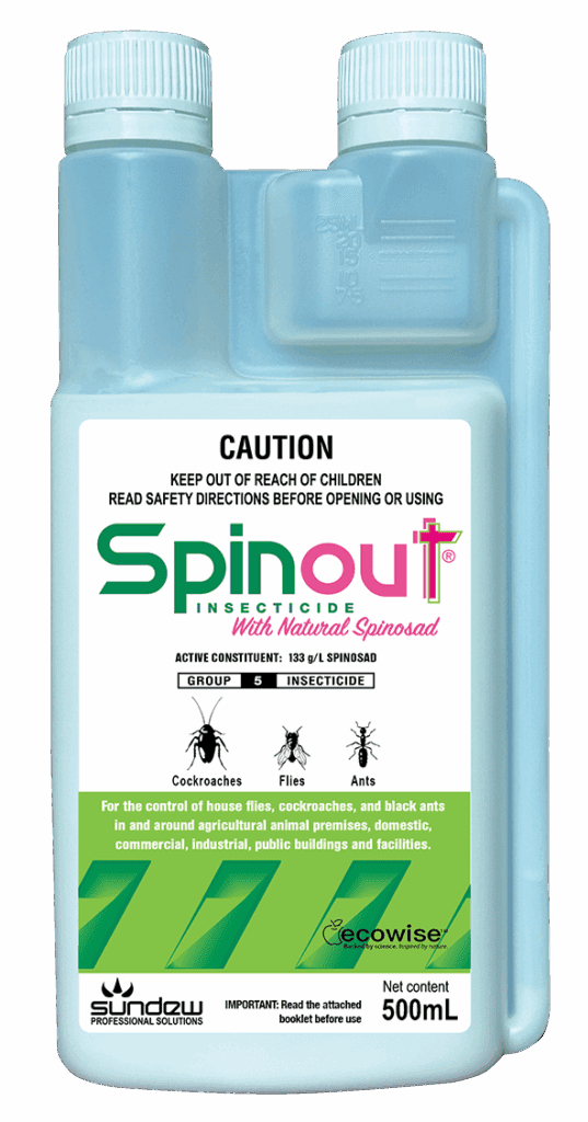 Sundew Spinout_Packshot_500mL with natural spinosad Sundew ecowise_web