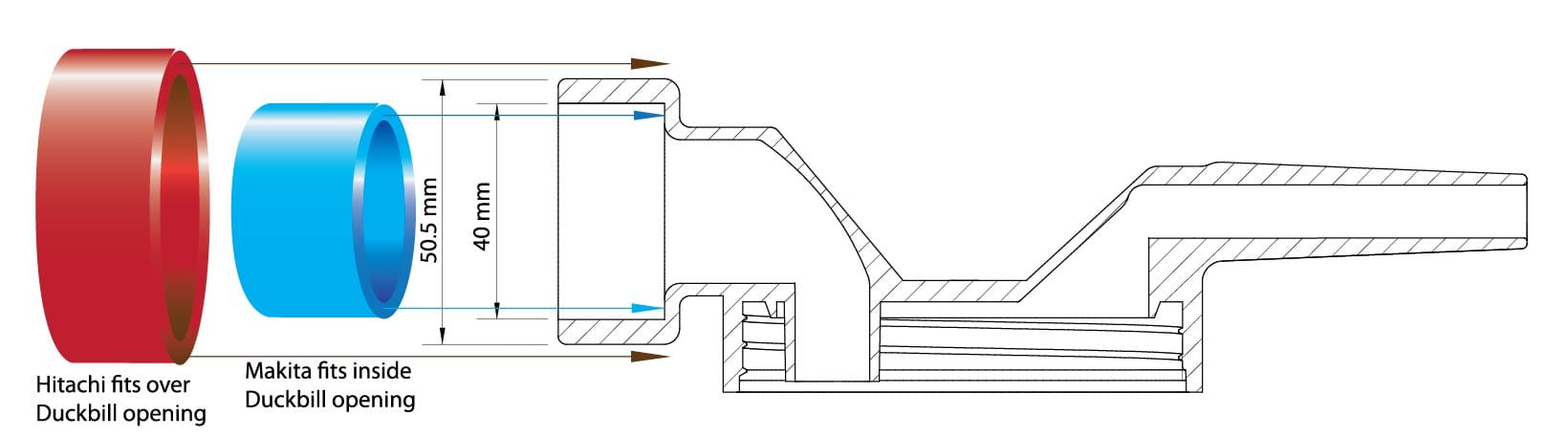 Sundew StarrdustPRO Duckbill Duster Fitting Dimensions_O